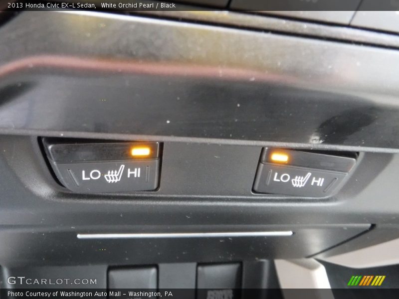 White Orchid Pearl / Black 2013 Honda Civic EX-L Sedan