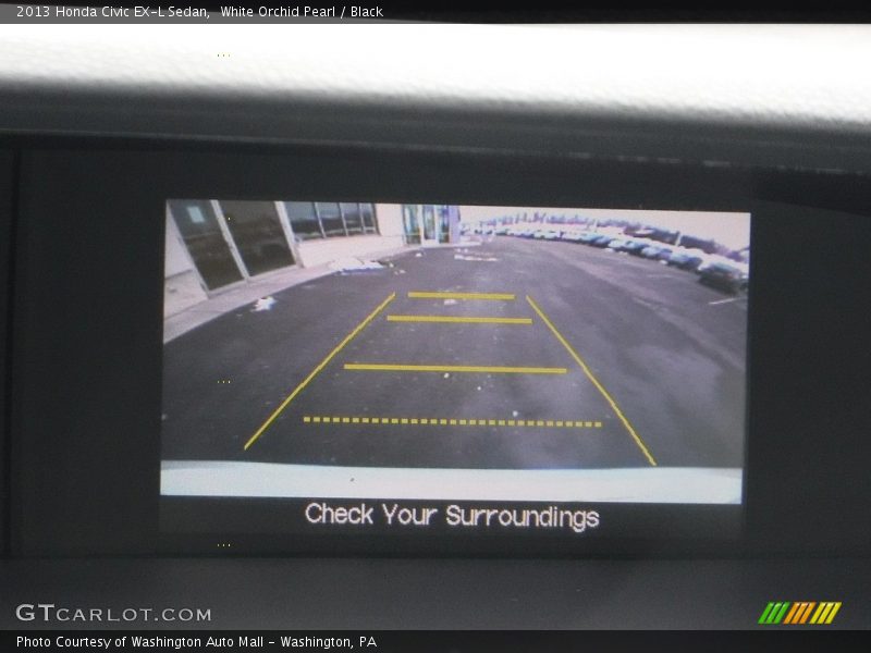 White Orchid Pearl / Black 2013 Honda Civic EX-L Sedan