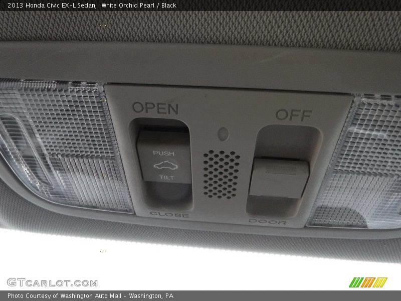 White Orchid Pearl / Black 2013 Honda Civic EX-L Sedan