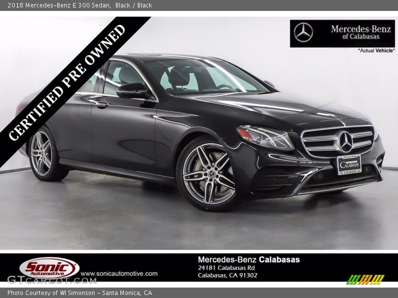 Black / Black 2018 Mercedes-Benz E 300 Sedan
