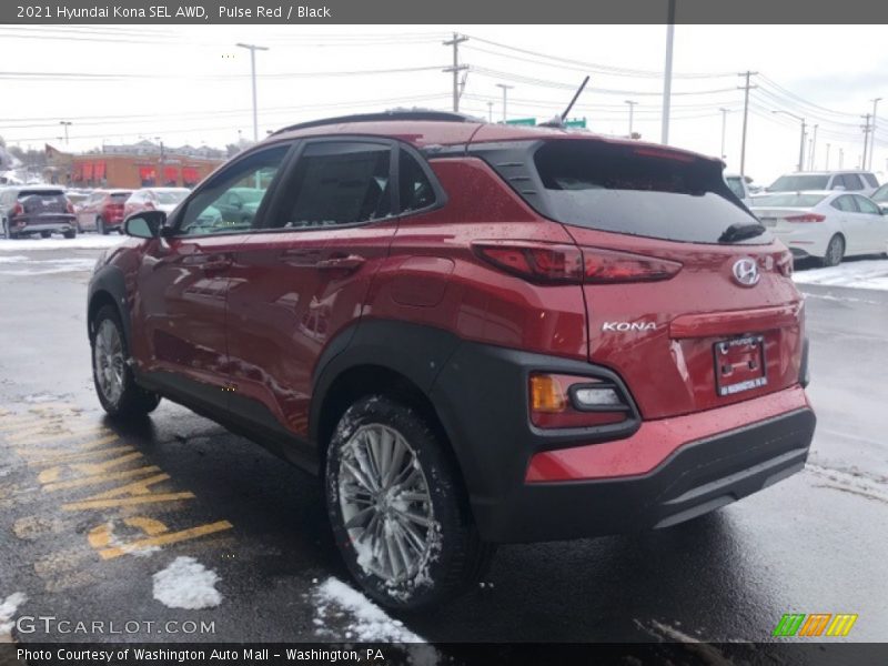 Pulse Red / Black 2021 Hyundai Kona SEL AWD