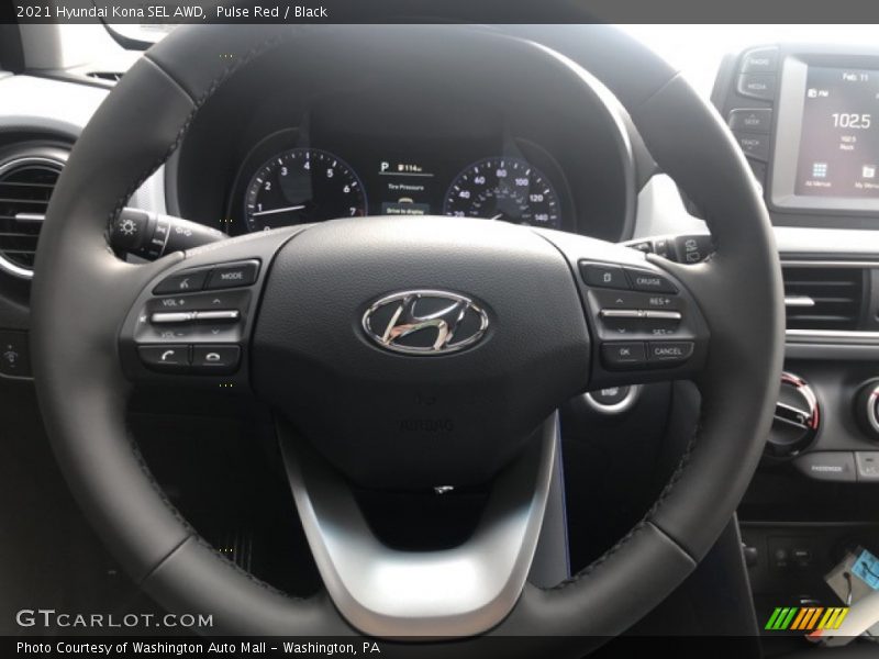 Pulse Red / Black 2021 Hyundai Kona SEL AWD
