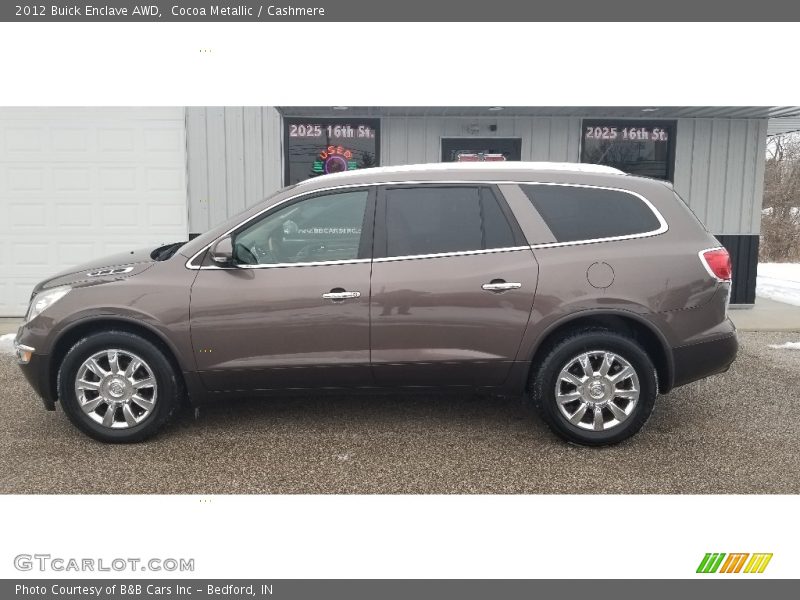 Cocoa Metallic / Cashmere 2012 Buick Enclave AWD