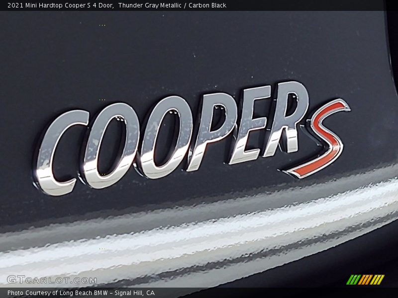 Thunder Gray Metallic / Carbon Black 2021 Mini Hardtop Cooper S 4 Door