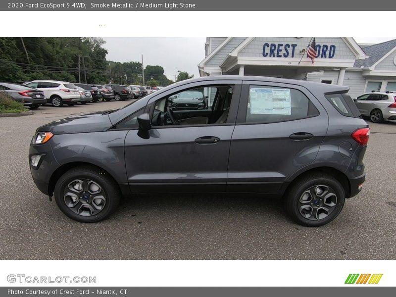 Smoke Metallic / Medium Light Stone 2020 Ford EcoSport S 4WD