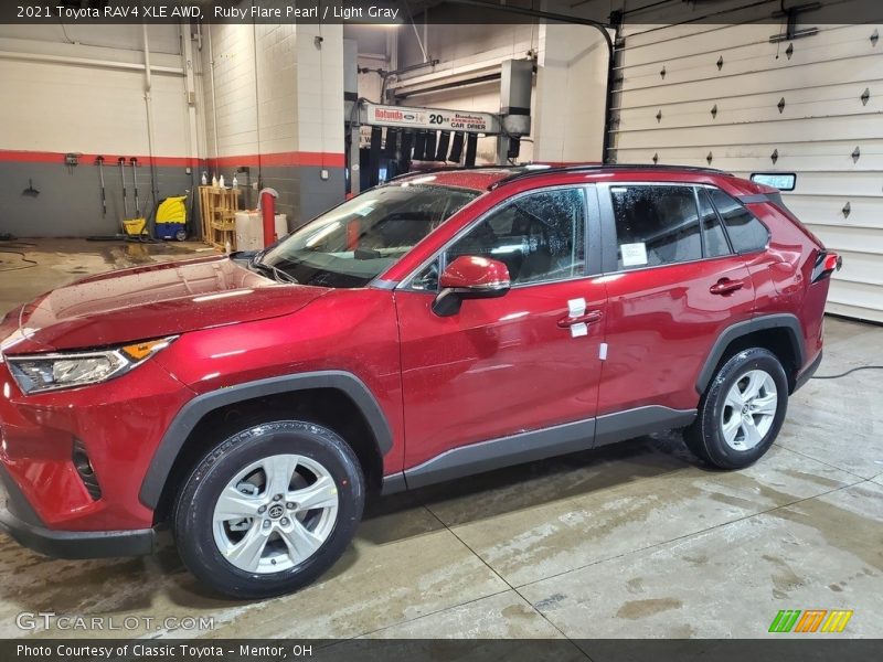 Ruby Flare Pearl / Light Gray 2021 Toyota RAV4 XLE AWD