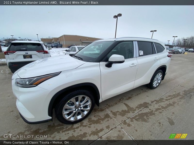 Blizzard White Pearl / Black 2021 Toyota Highlander Limited AWD