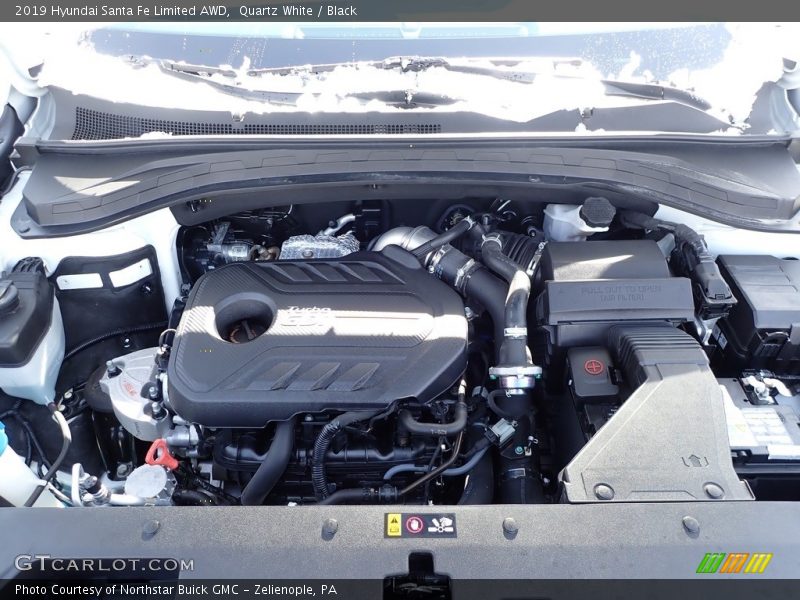 Quartz White / Black 2019 Hyundai Santa Fe Limited AWD