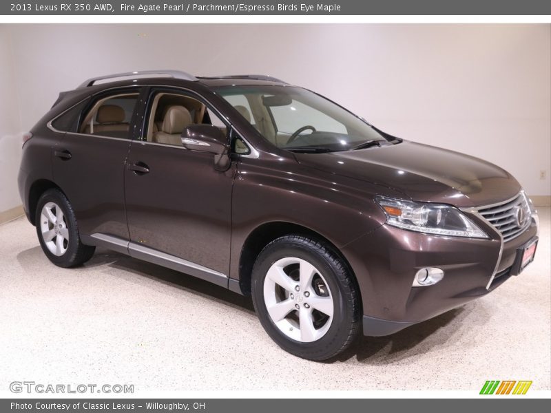 Fire Agate Pearl / Parchment/Espresso Birds Eye Maple 2013 Lexus RX 350 AWD