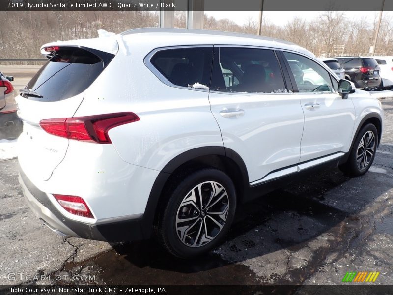 Quartz White / Black 2019 Hyundai Santa Fe Limited AWD