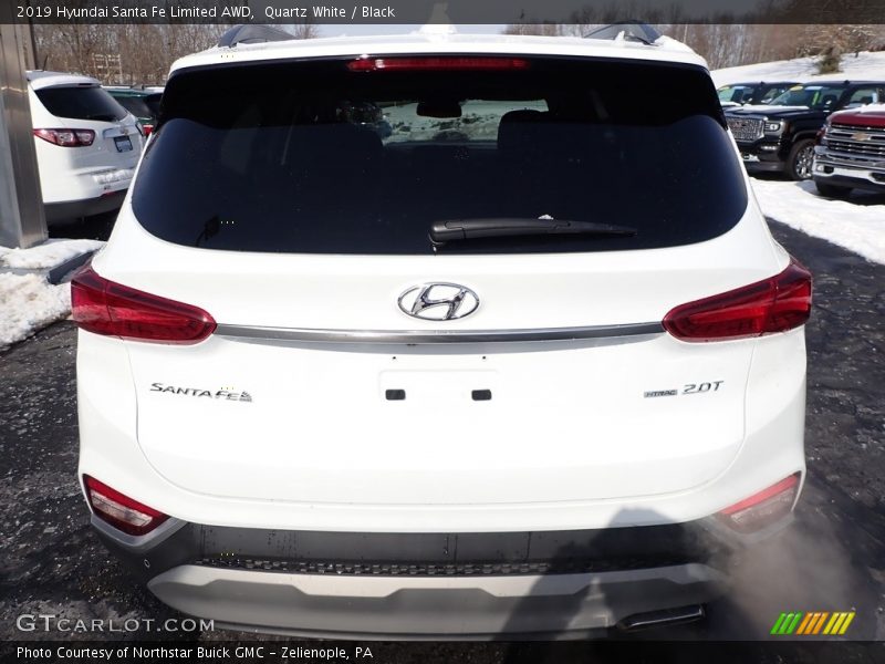 Quartz White / Black 2019 Hyundai Santa Fe Limited AWD