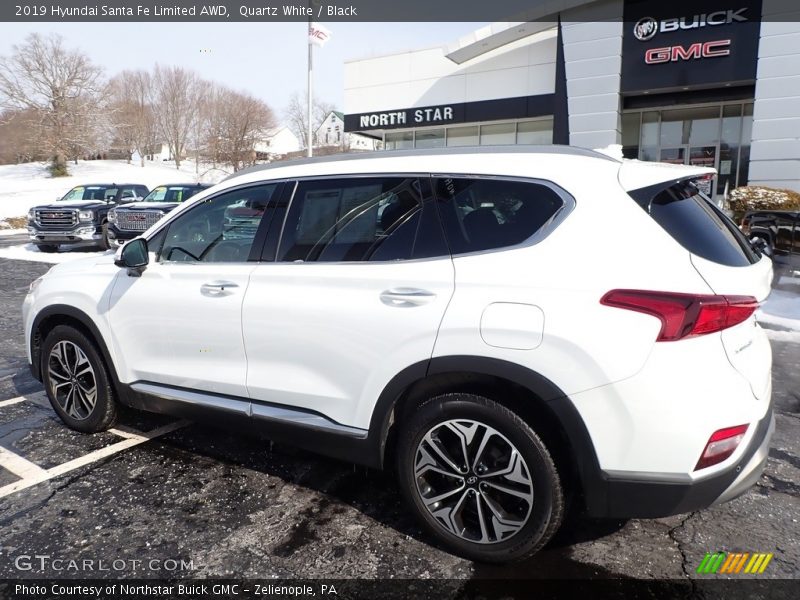 Quartz White / Black 2019 Hyundai Santa Fe Limited AWD