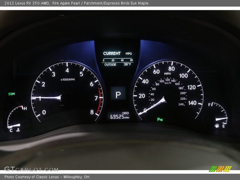 Fire Agate Pearl / Parchment/Espresso Birds Eye Maple 2013 Lexus RX 350 AWD