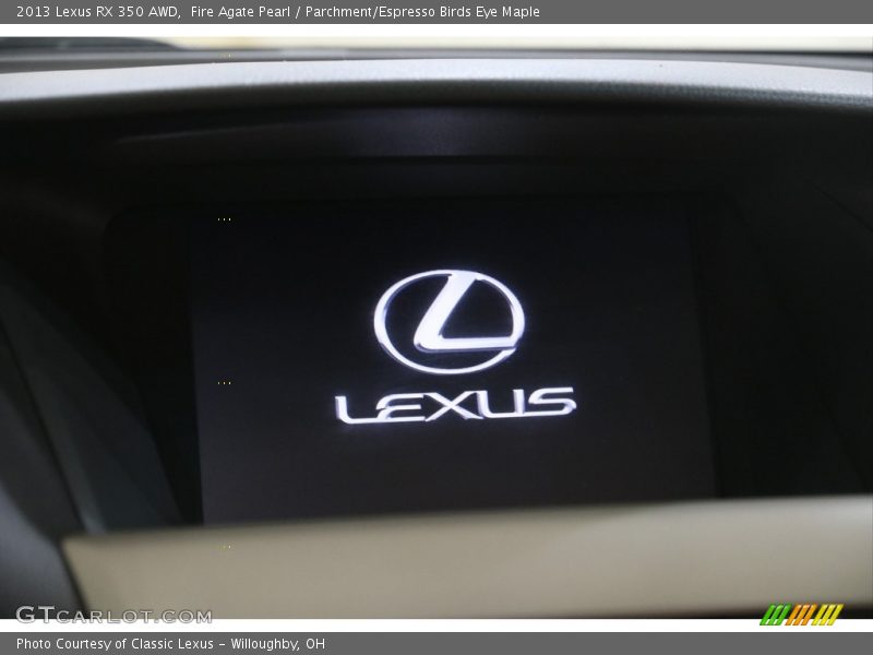 Fire Agate Pearl / Parchment/Espresso Birds Eye Maple 2013 Lexus RX 350 AWD