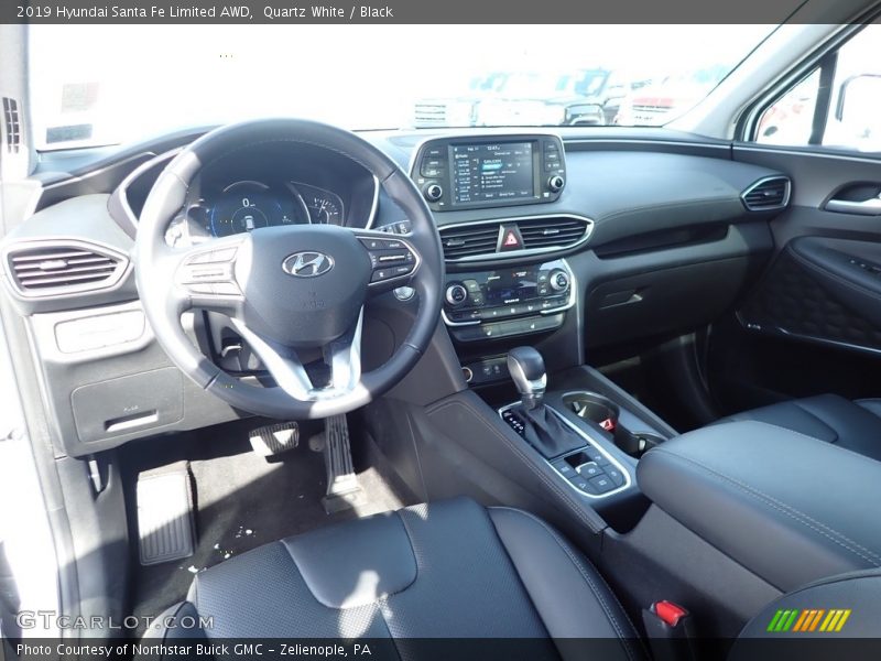 Quartz White / Black 2019 Hyundai Santa Fe Limited AWD