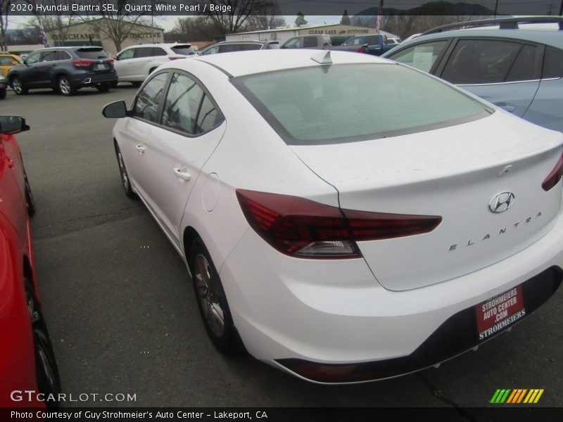 Quartz White Pearl / Beige 2020 Hyundai Elantra SEL