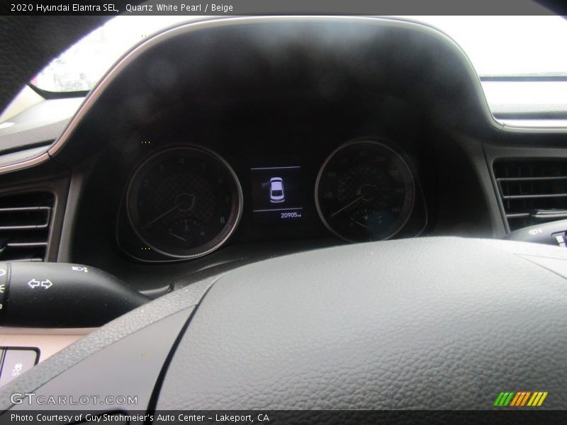 Quartz White Pearl / Beige 2020 Hyundai Elantra SEL