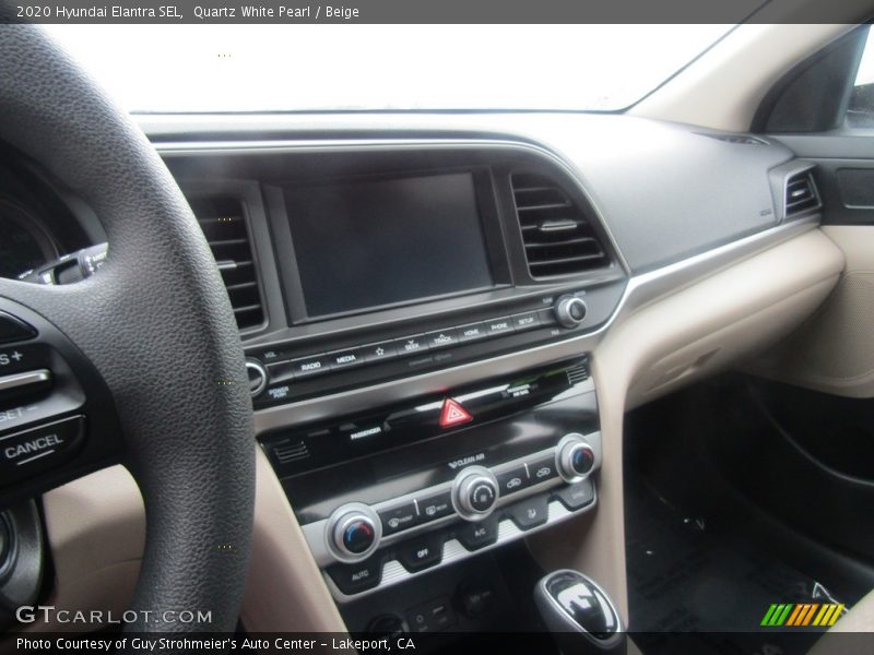 Quartz White Pearl / Beige 2020 Hyundai Elantra SEL