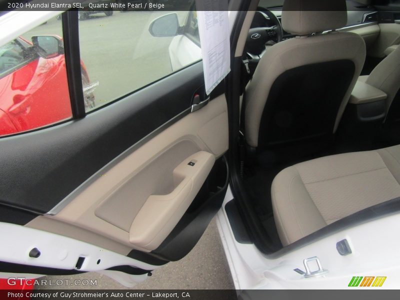 Quartz White Pearl / Beige 2020 Hyundai Elantra SEL