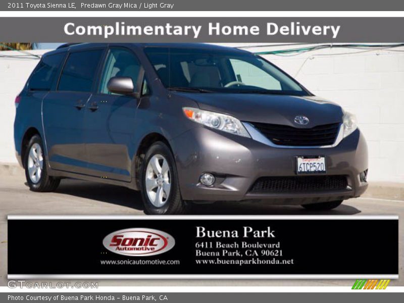 Predawn Gray Mica / Light Gray 2011 Toyota Sienna LE