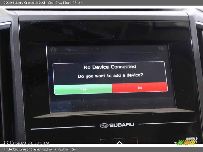 Cool Gray Khaki / Black 2019 Subaru Crosstrek 2.0i