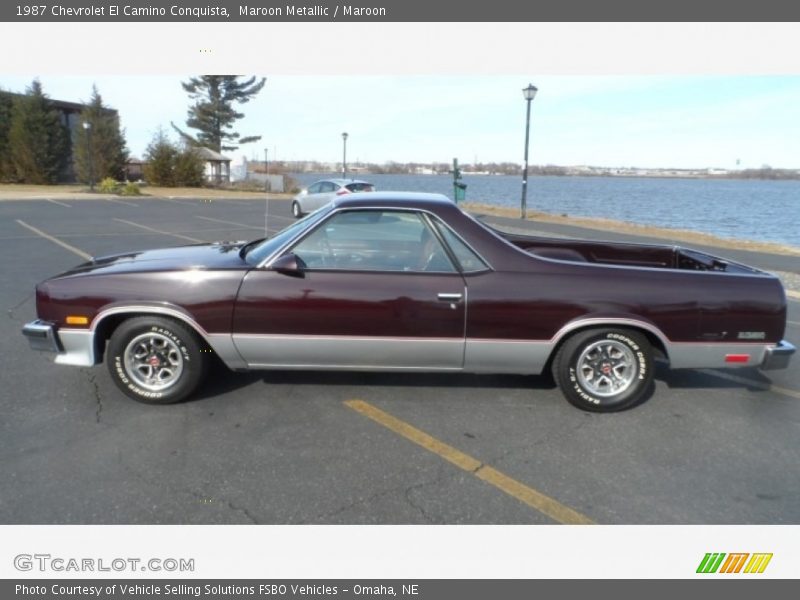  1987 El Camino Conquista Maroon Metallic