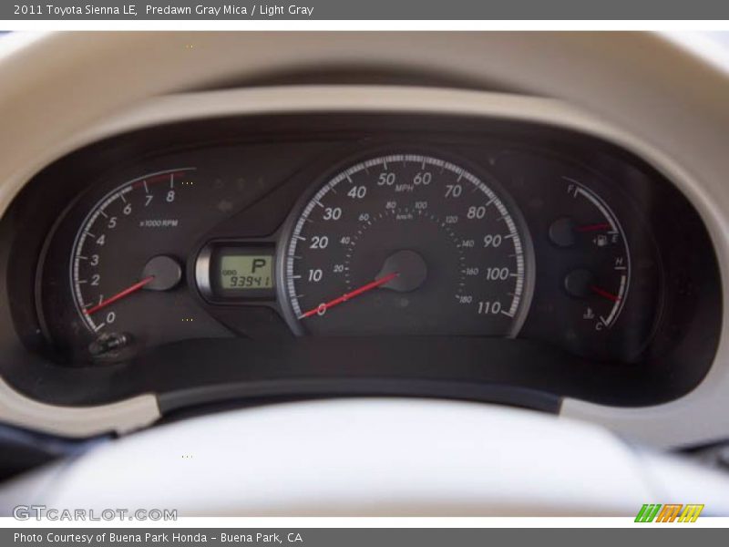 Predawn Gray Mica / Light Gray 2011 Toyota Sienna LE