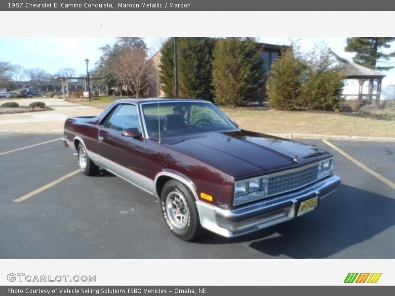  1987 El Camino Conquista Maroon Metallic