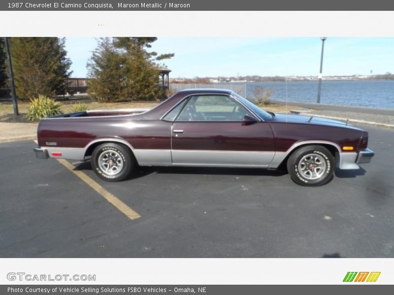  1987 El Camino Conquista Maroon Metallic