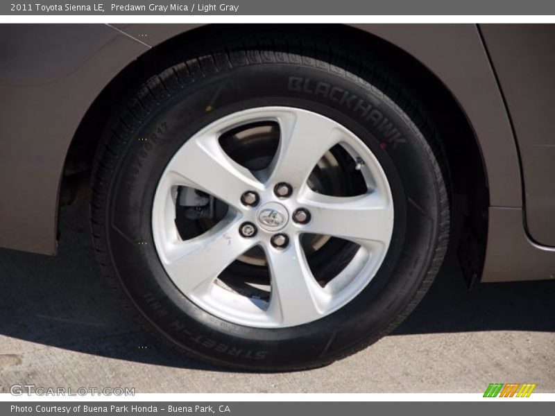 Predawn Gray Mica / Light Gray 2011 Toyota Sienna LE