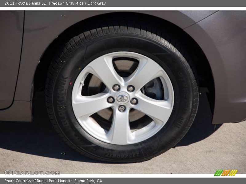 Predawn Gray Mica / Light Gray 2011 Toyota Sienna LE