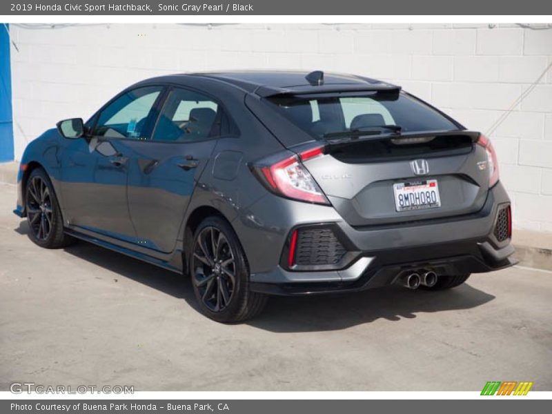 Sonic Gray Pearl / Black 2019 Honda Civic Sport Hatchback