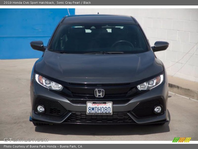 Sonic Gray Pearl / Black 2019 Honda Civic Sport Hatchback