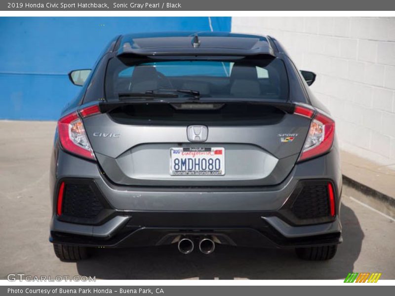 Sonic Gray Pearl / Black 2019 Honda Civic Sport Hatchback