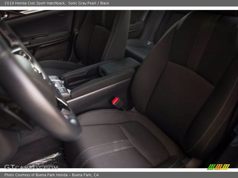 Sonic Gray Pearl / Black 2019 Honda Civic Sport Hatchback