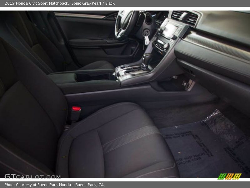 Sonic Gray Pearl / Black 2019 Honda Civic Sport Hatchback