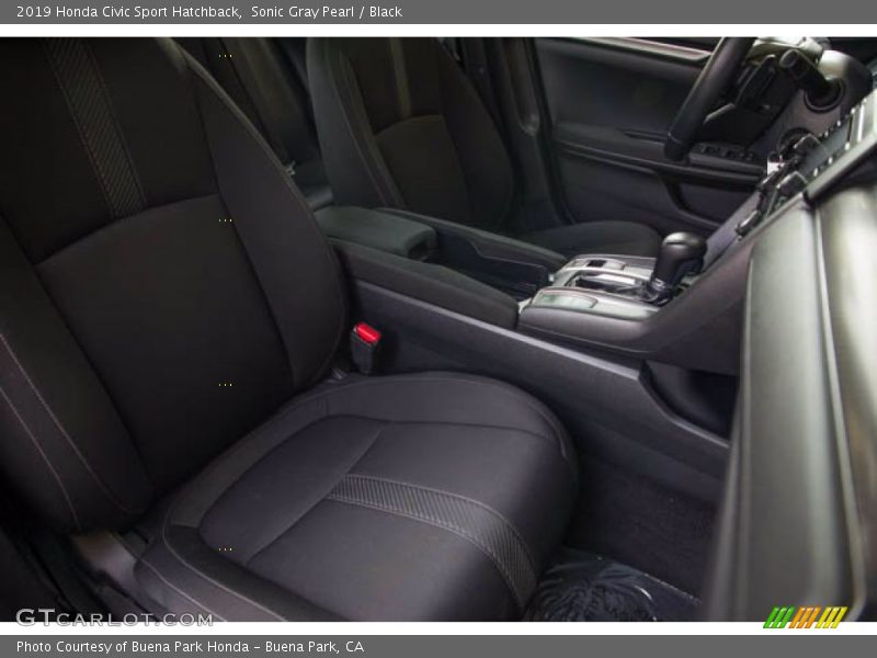 Sonic Gray Pearl / Black 2019 Honda Civic Sport Hatchback