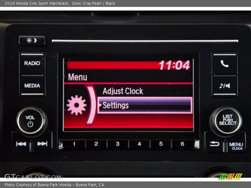 Sonic Gray Pearl / Black 2019 Honda Civic Sport Hatchback