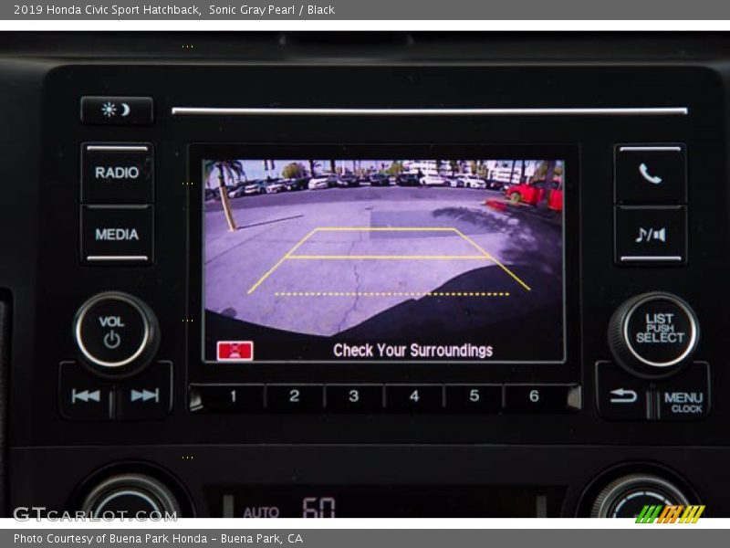 Sonic Gray Pearl / Black 2019 Honda Civic Sport Hatchback