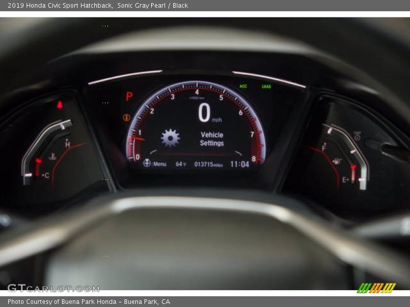 Sonic Gray Pearl / Black 2019 Honda Civic Sport Hatchback
