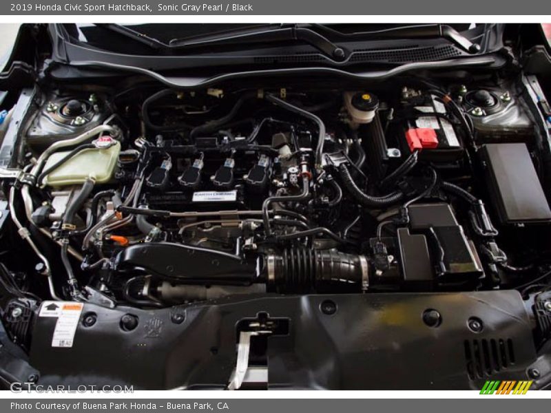 Sonic Gray Pearl / Black 2019 Honda Civic Sport Hatchback
