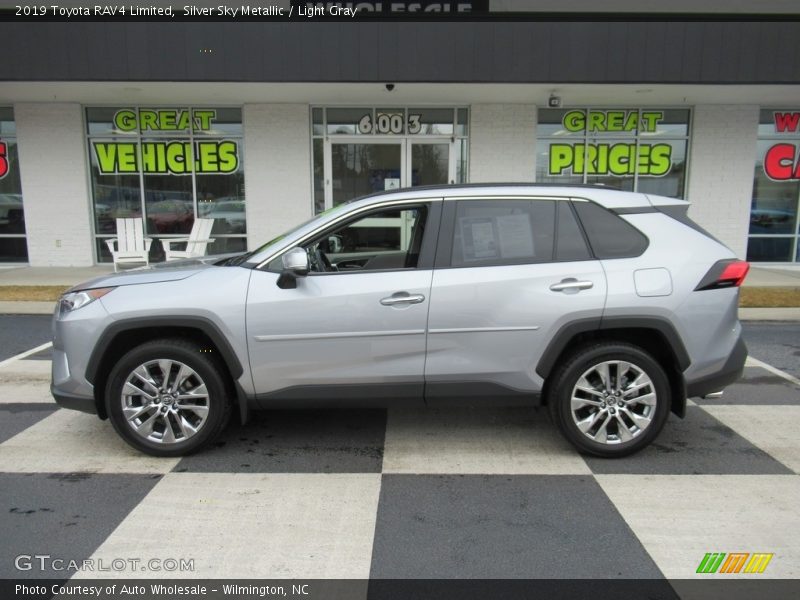 Silver Sky Metallic / Light Gray 2019 Toyota RAV4 Limited