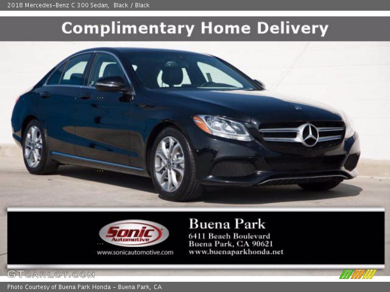 Black / Black 2018 Mercedes-Benz C 300 Sedan