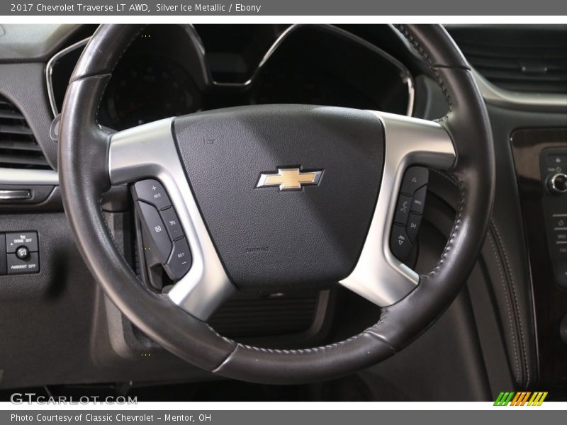 Silver Ice Metallic / Ebony 2017 Chevrolet Traverse LT AWD