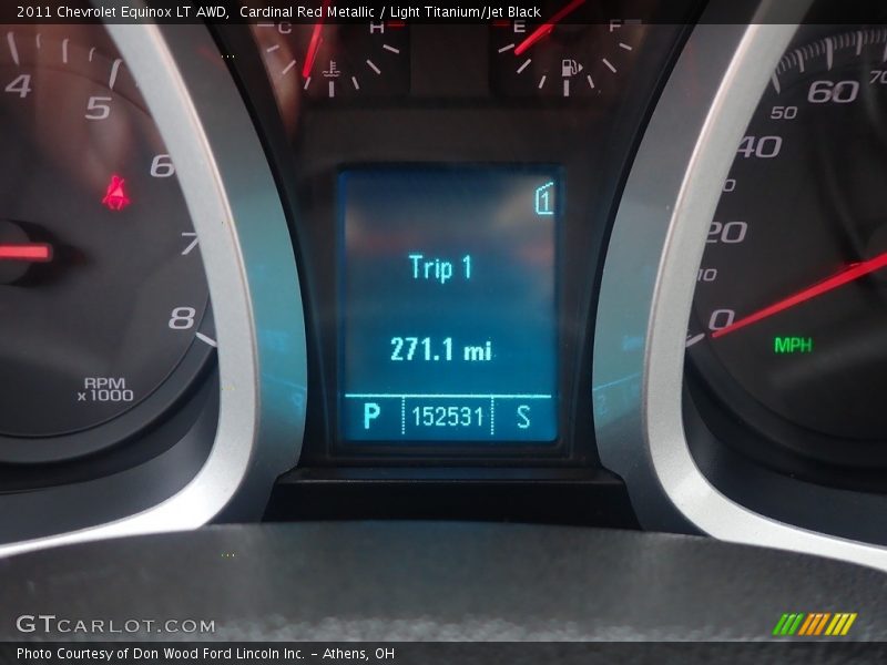 Cardinal Red Metallic / Light Titanium/Jet Black 2011 Chevrolet Equinox LT AWD