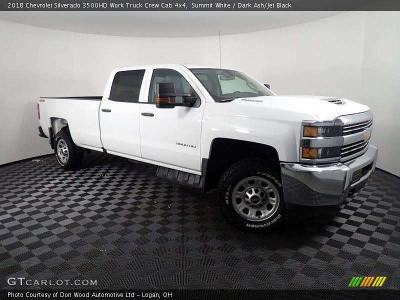 Summit White / Dark Ash/Jet Black 2018 Chevrolet Silverado 3500HD Work Truck Crew Cab 4x4
