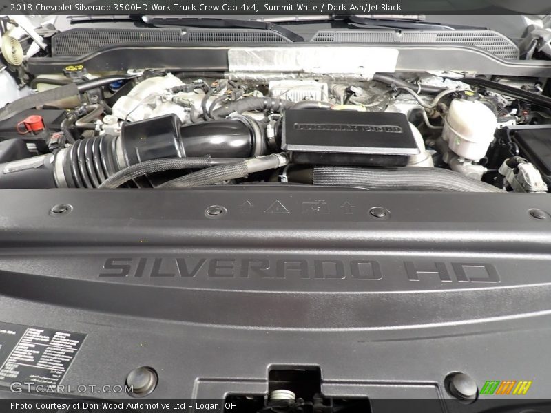 Summit White / Dark Ash/Jet Black 2018 Chevrolet Silverado 3500HD Work Truck Crew Cab 4x4