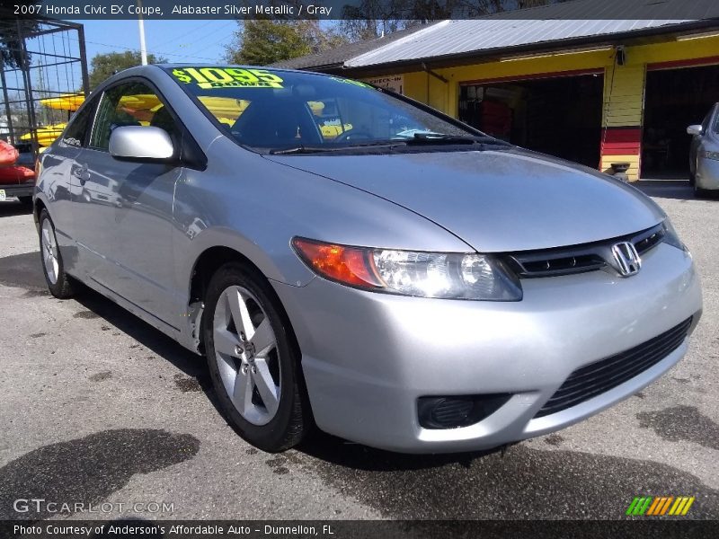 Alabaster Silver Metallic / Gray 2007 Honda Civic EX Coupe