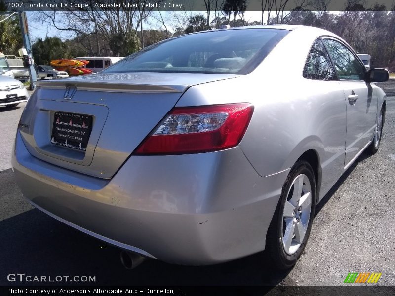 Alabaster Silver Metallic / Gray 2007 Honda Civic EX Coupe