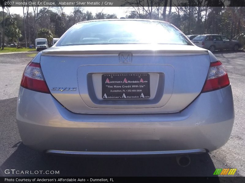 Alabaster Silver Metallic / Gray 2007 Honda Civic EX Coupe